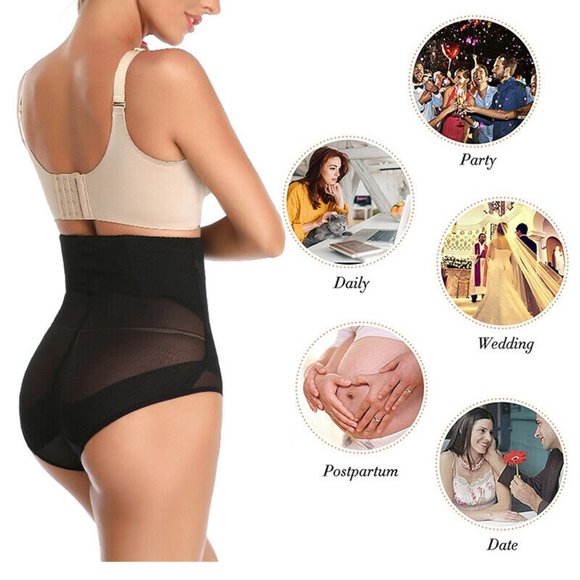 Butt Lifter Shapewear, Double Tummy Control Panty, Hi-Waist Short, 2-Pack - Picture 3 of 8
